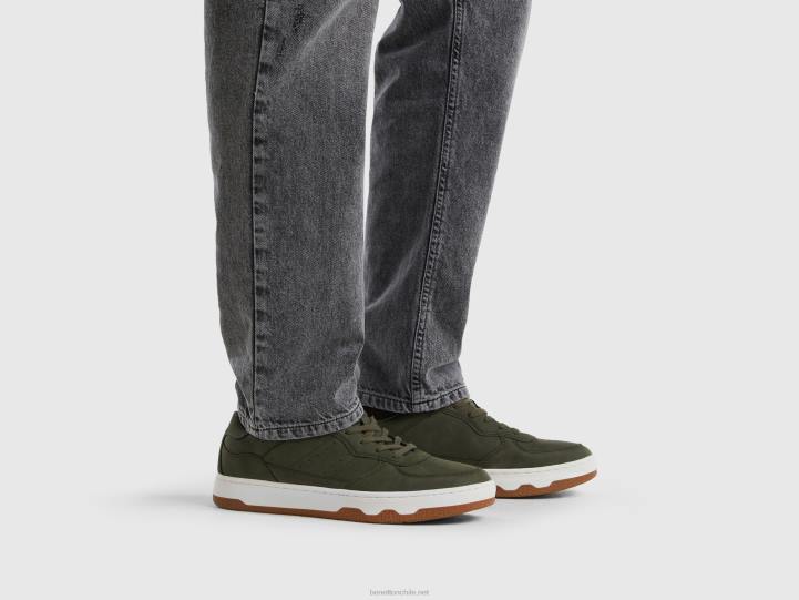 tenis bajos verde militar NHBF1552 verde militar hombres Benetton