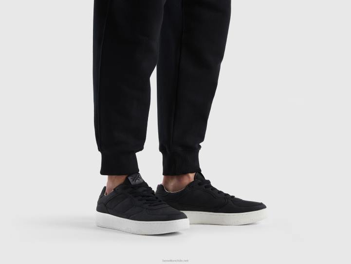 zapatillas bajas negras NHBF1566 negro hombres Benetton
