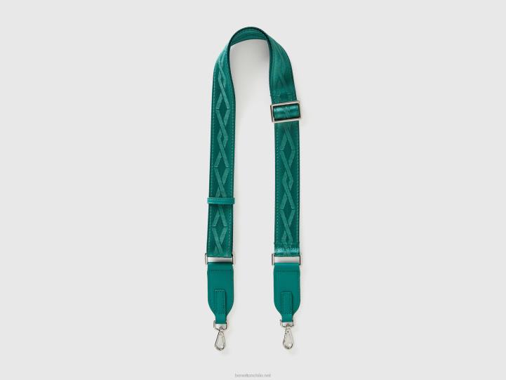 bandolera jacquard para bolsos NHBF796 verde mujer Benetton