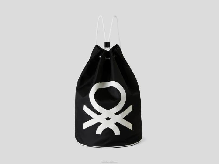 bolsa con logo maxi NHBF1535 negro mujer Benetton