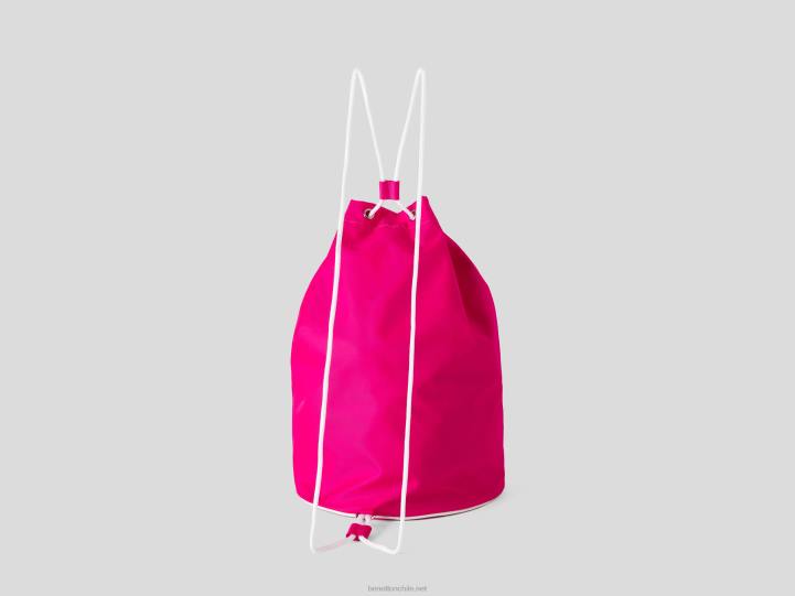 bolsa con logo maxi NHBF1537 fucsia mujer Benetton