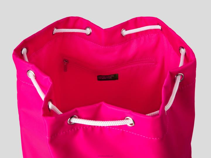 bolsa con logo maxi NHBF1537 fucsia mujer Benetton