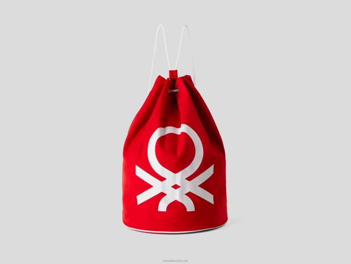 bolsa con logo maxi NHBF1556 rojo mujer Benetton