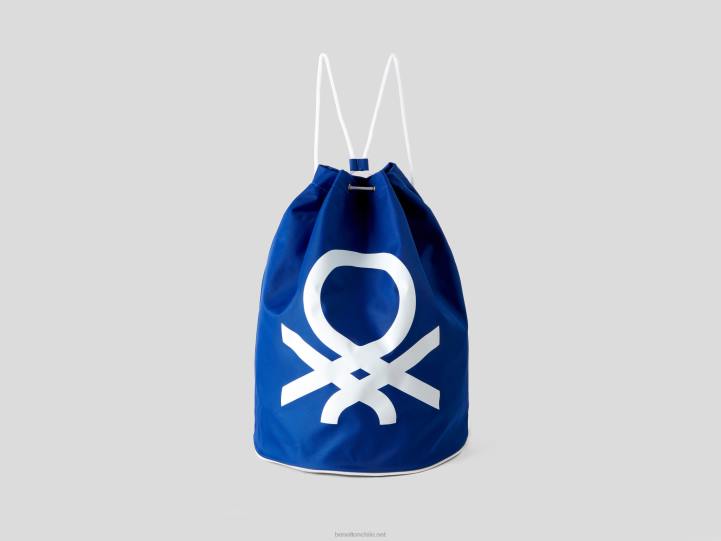 bolsa con logo maxi NHBF1561 azul brillante mujer Benetton