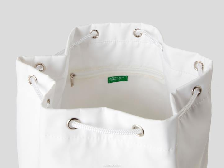 bolsa con logo maxi NHBF1562 blanco mujer Benetton