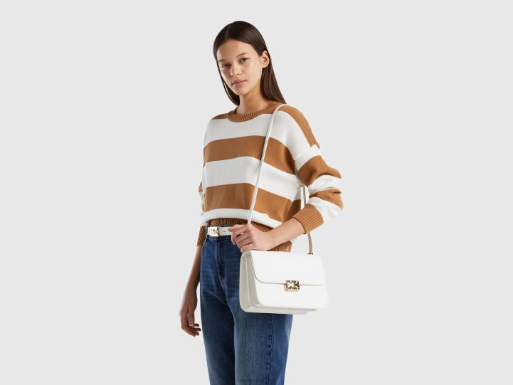 bolso be blanco grande NHBF1554 blanco mujer Benetton