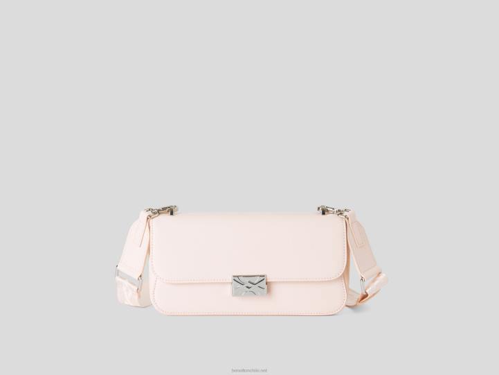 bolso be mediano rosa NHBF1526 Rosa suave mujer Benetton