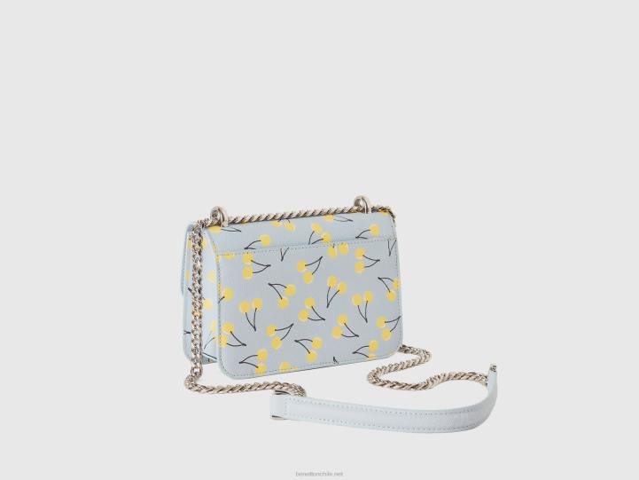 bolso be pequeño azul cielo con cerezas NHBF853 cielo azul mujer Benetton