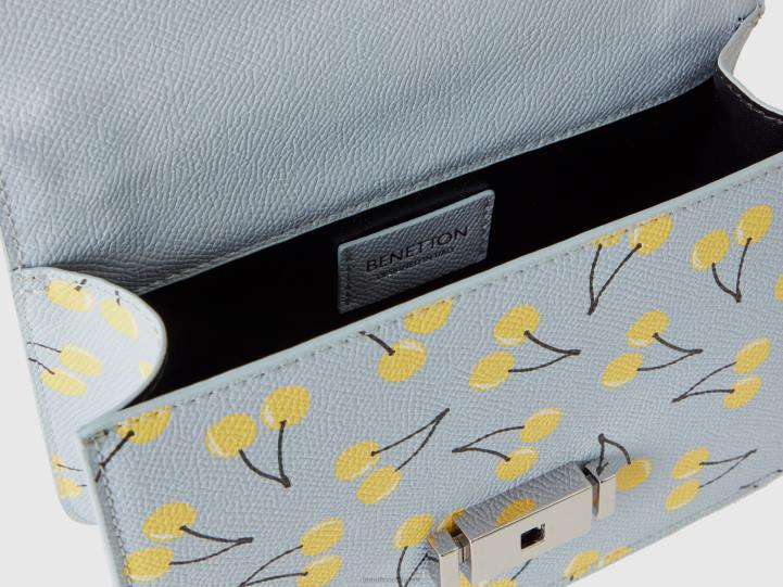 bolso be pequeño azul cielo con cerezas NHBF853 cielo azul mujer Benetton