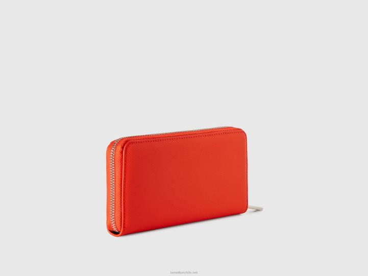 cartera grande con cremallera NHBF843 rojo mujer Benetton