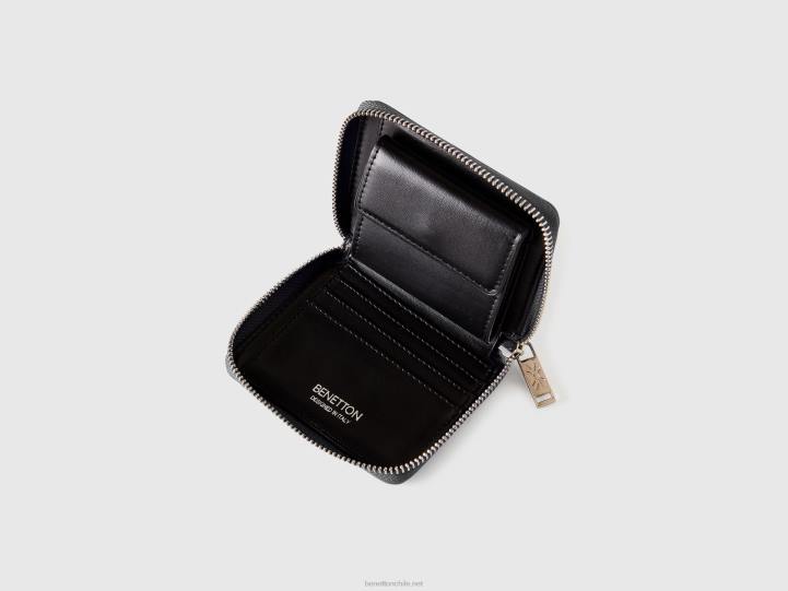 cartera pequeña con cremallera NHBF790 gris mujer Benetton