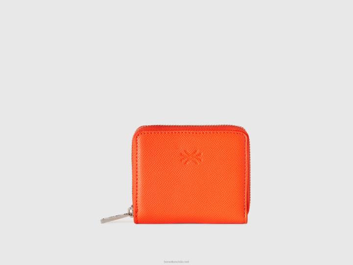 cartera pequeña con cremallera NHBF847 rojo mujer Benetton