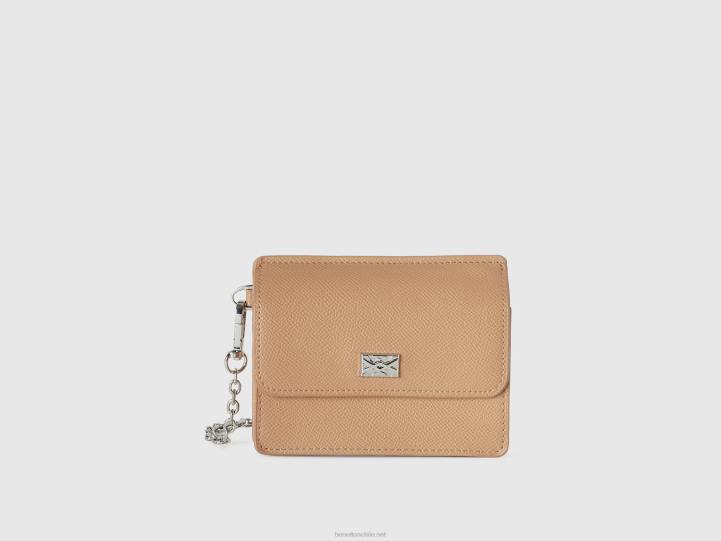 cartera y tarjetero en polipiel NHBF1515 beige mujer Benetton
