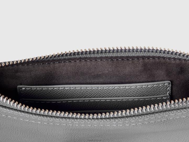 dos bolsos en polipiel NHBF756 gris mujer Benetton