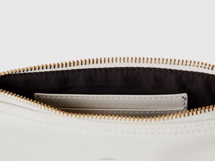 dos bolsos en polipiel NHBF792 blanco mujer Benetton