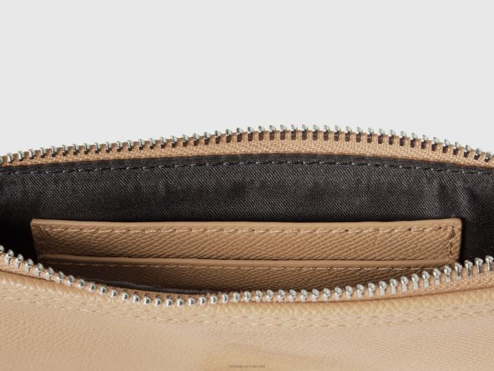 dos bolsos en polipiel NHBF809 beige mujer Benetton