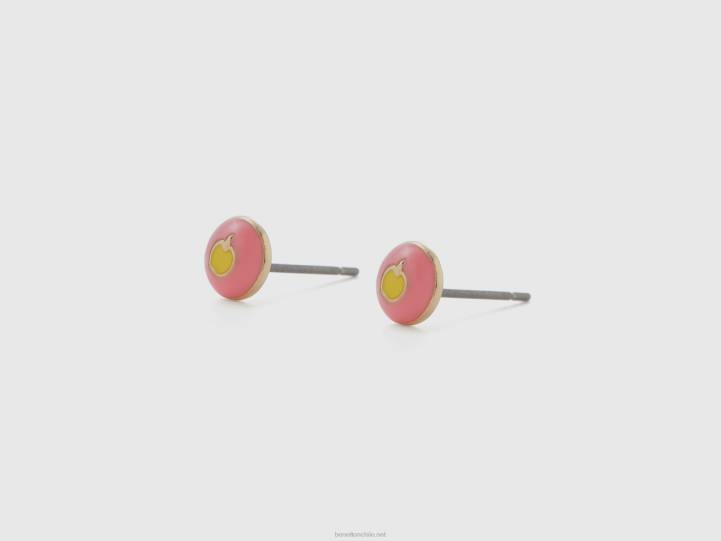aretes de manzana roja NHBF871 rosa mujer Benetton
