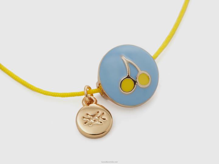 pulsera azul cielo con colgante de cereza NHBF891 cielo azul mujer Benetton