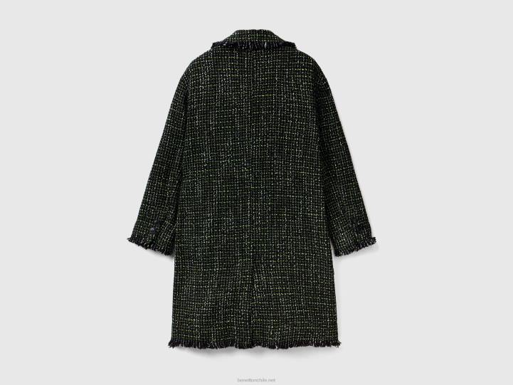 plumero de tweed NHBF241 negro mujer Benetton