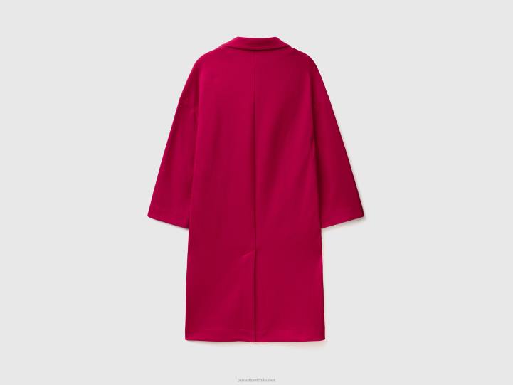 plumero largo sin forro NHBF238 fucsia mujer Benetton