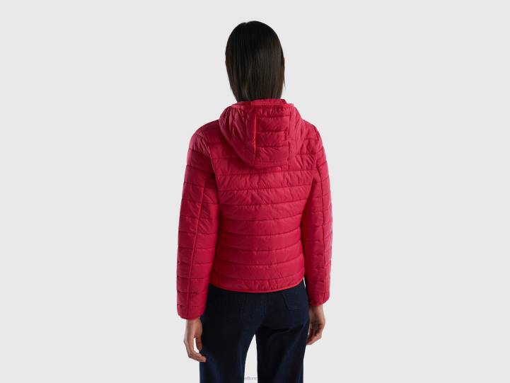 plumífero de guata reciclada NHBF3722 fucsia mujer Benetton