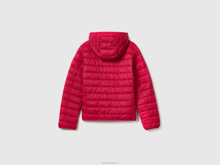 plumífero de guata reciclada NHBF3722 fucsia mujer Benetton