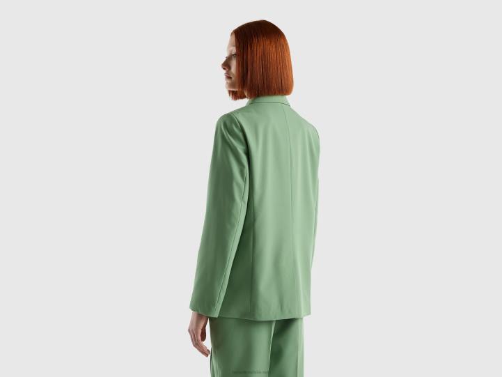 blazer fluido con forro NHBF242 verde mujer Benetton