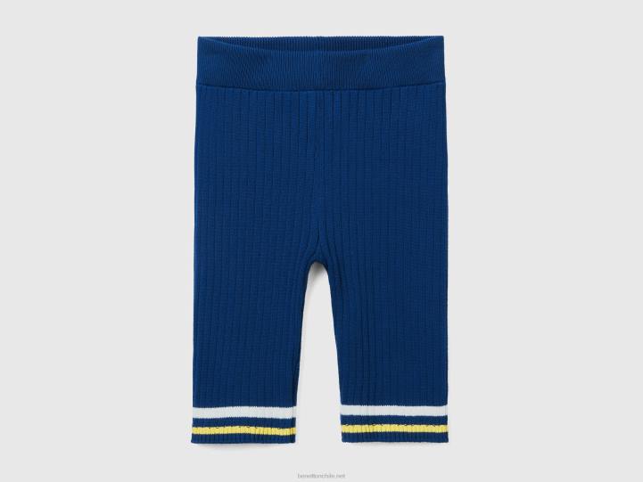 pantalones cortos de ciclismo azul NHBF580 azul mujer Benetton