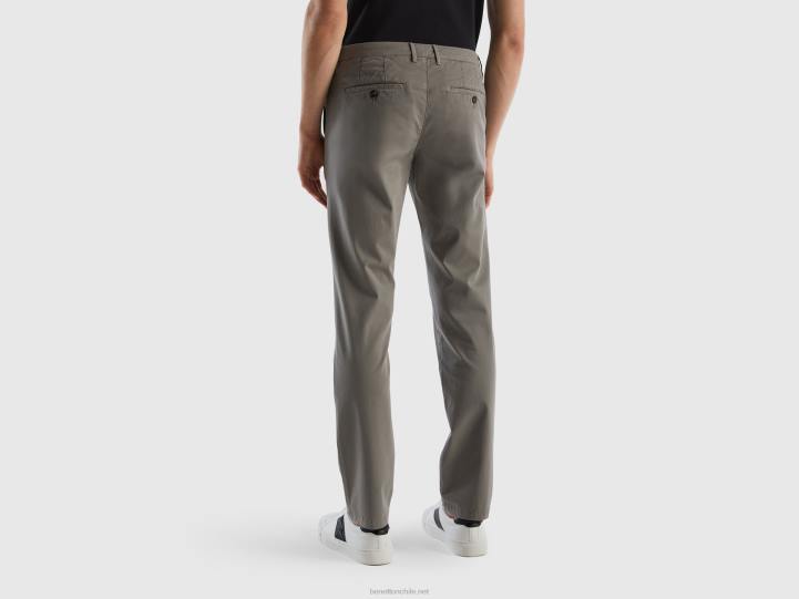 chino gris slim fit NHBF1466 gris claro mujer Benetton