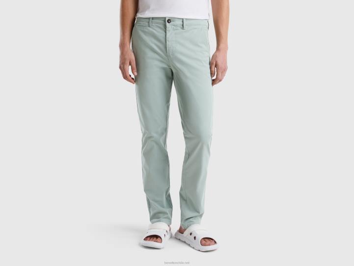 chino gris verde slim fit NHBF1421 gris mujer Benetton