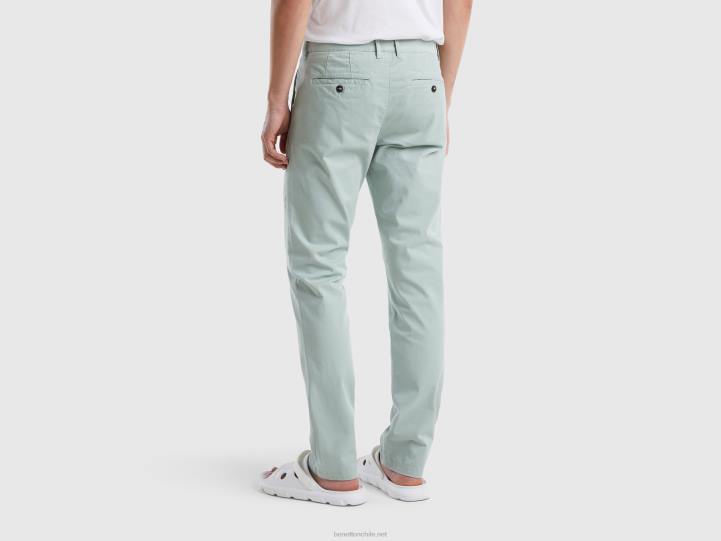 chino gris verde slim fit NHBF4634 gris mujer Benetton