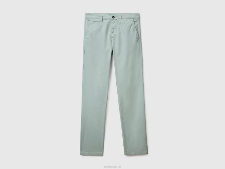 chino gris verde slim fit NHBF4634 gris mujer Benetton