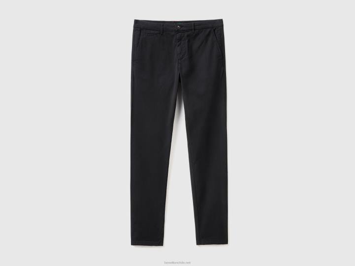 chino slim fit negro NHBF1468 negro mujer Benetton