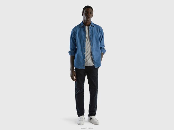 chino slim fit negro NHBF4662 negro mujer Benetton