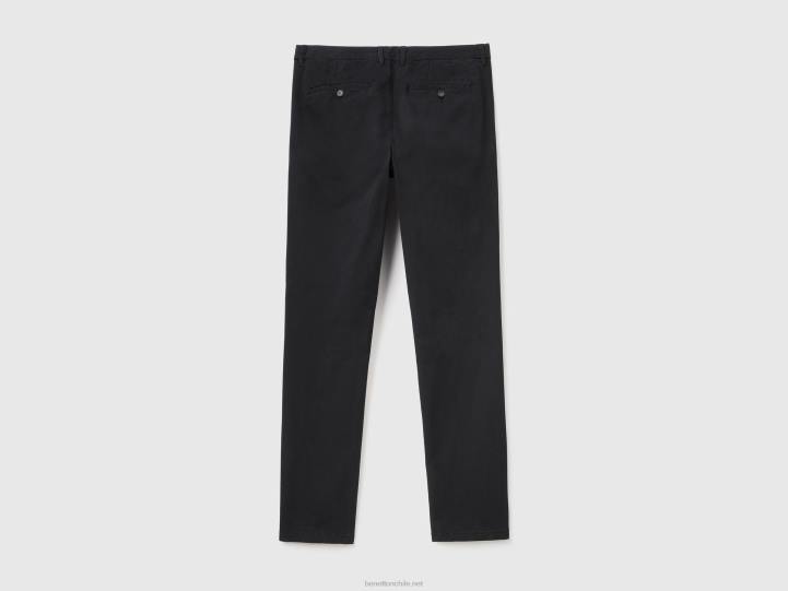chino slim fit negro NHBF4662 negro mujer Benetton