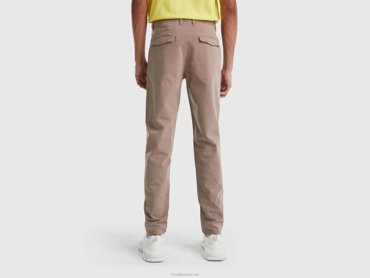 chinos ajustados NHBF4635 paloma gris mujer Benetton