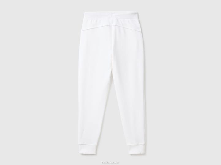 pantalones de chándal con cordón NHBF4102 blanco mujer Benetton