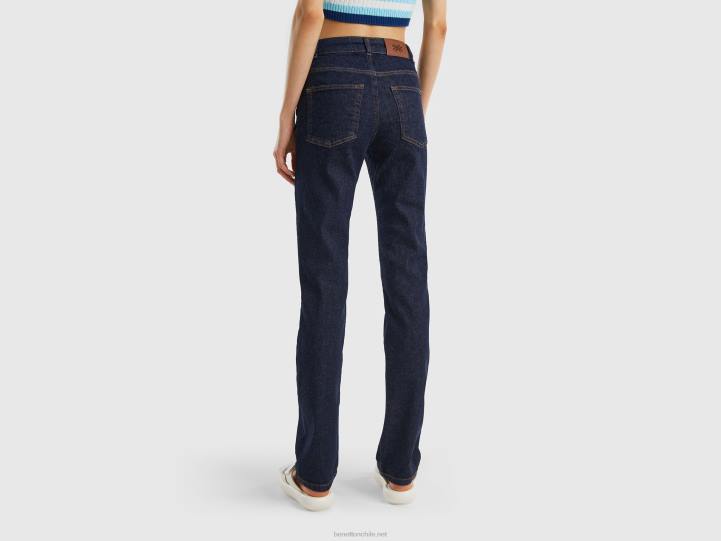 vaqueros bootcut con cinco bolsillos NHBF4160 azul oscuro mujer Benetton