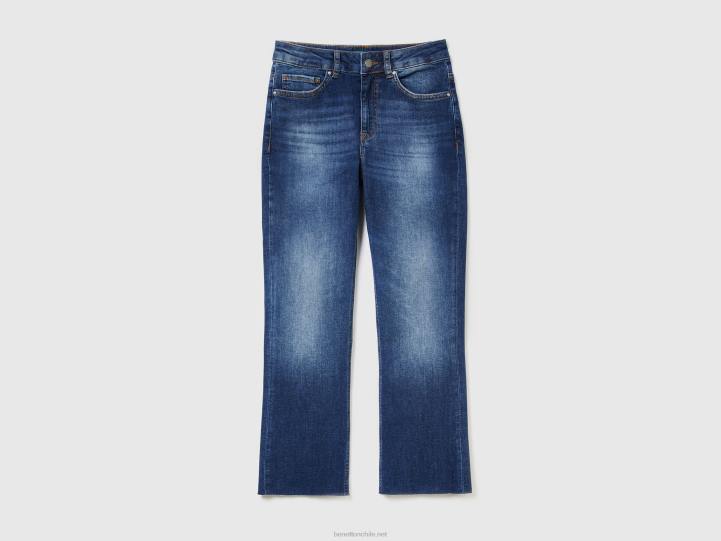 vaqueros capri con cinco bolsillos NHBF667 azul oscuro mujer Benetton