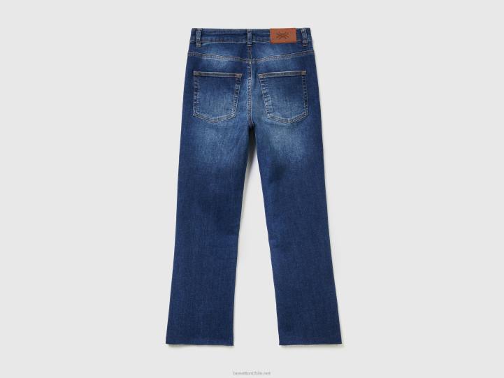 vaqueros capri con cinco bolsillos NHBF667 azul oscuro mujer Benetton