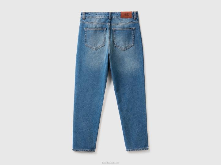 vaqueros capri con tiro alto NHBF4136 azul mujer Benetton