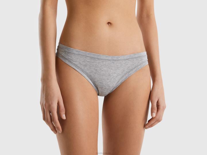 ropa interior brasileña en algodón orgánico súper elástico NHBF1040 gris claro mujer Benetton