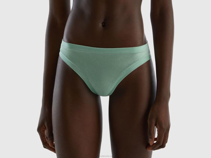 ropa interior brasileña en algodón orgánico súper elástico NHBF4227 verde claro mujer Benetton