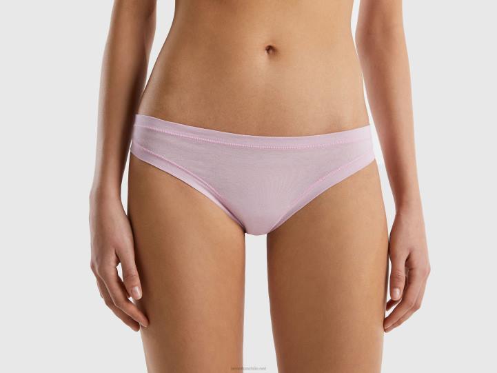 ropa interior brasileña en algodón orgánico súper elástico NHBF985 lila mujer Benetton