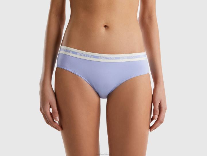 ropa interior de talle alto en algodón orgánico NHBF1003 lavanda mujer Benetton
