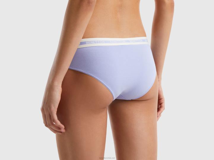 ropa interior de talle alto en algodón orgánico NHBF1003 lavanda mujer Benetton