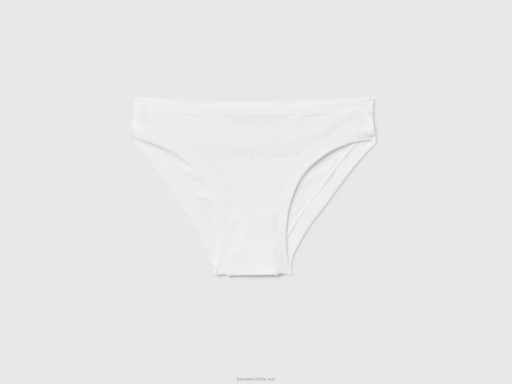 ropa interior de tiro bajo en algodón orgánico súper elástico NHBF1079 blanco mujer Benetton