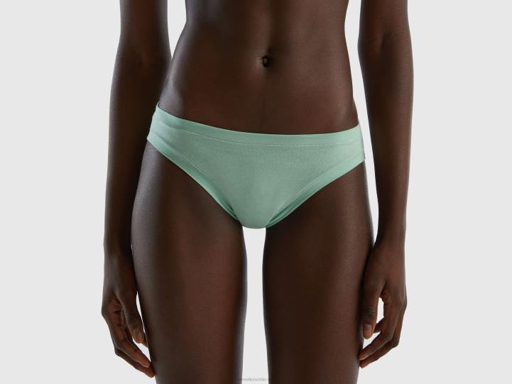 ropa interior de tiro bajo en algodón orgánico súper elástico NHBF4242 verde mujer Benetton