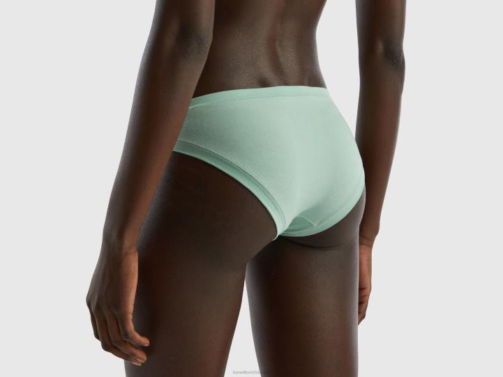 ropa interior de tiro bajo en algodón orgánico súper elástico NHBF4242 verde mujer Benetton