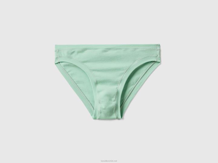 ropa interior de tiro bajo en algodón orgánico súper elástico NHBF4242 verde mujer Benetton
